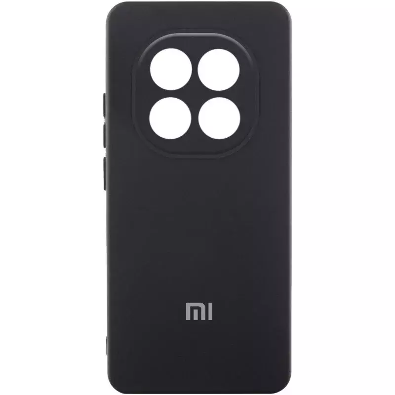 Чехол Silicone Cover Lakshmi Full Camera (AA) with logo для Xiaomi Redmi Note 14 Pro+ 5G, Черный / Black