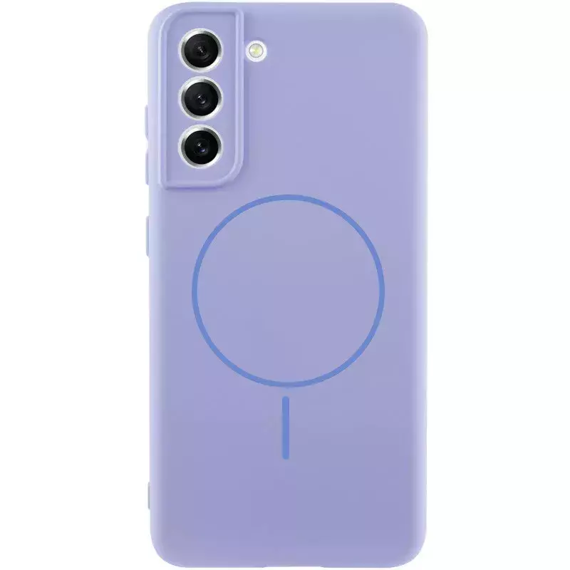 Чехол Silicone Cover Lakshmi Full Camera (AA) with MagFit для Samsung Galaxy S21 FE, Сиреневый / Dasheen