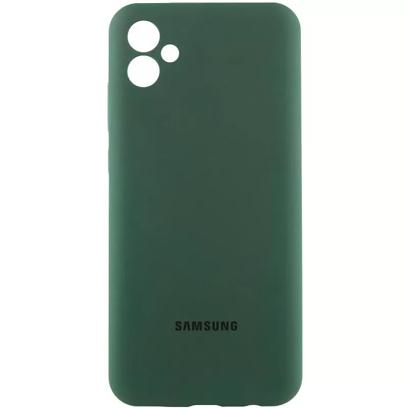 Чехол Silicone Cover Lakshmi Full Camera (AAA) with Logo для Samsung Galaxy A07, Зеленый / Cyprus Green