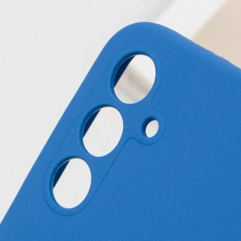 Чехол Silicone Cover Lakshmi Full Camera (AAA) with Logo для Samsung Galaxy S24 FE, Синий / Denim Blue