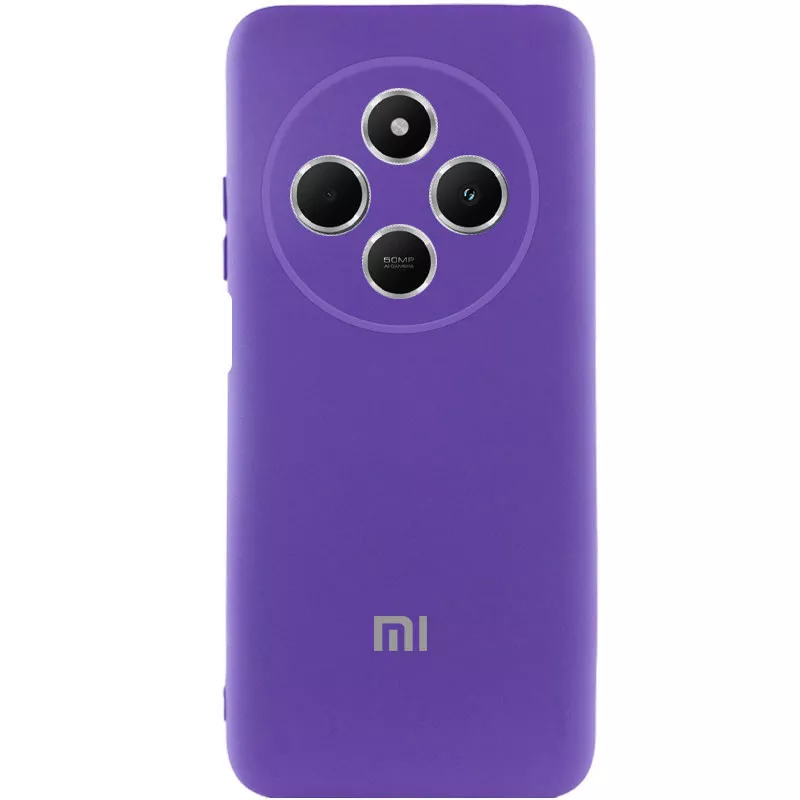 Чехол Silicone Cover Lakshmi Full Camera (AAA) with Logo для Xiaomi Poco C75 || Xiaomi Redmi 14C, Фиолетовый / Amethyst