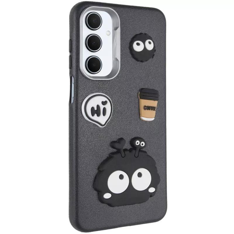 Чехол TPU Leather Toys для Samsung Galaxy S25 FE, Monster / Black