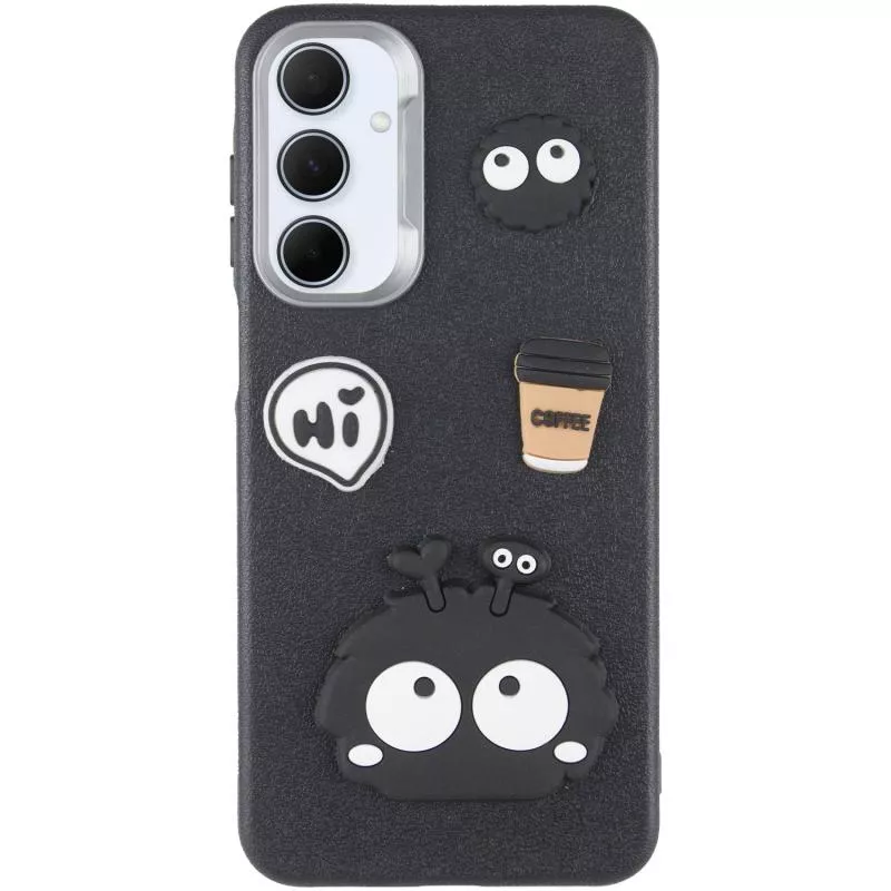 Чехол TPU Leather Toys для Samsung Galaxy S25 FE, Monster / Black