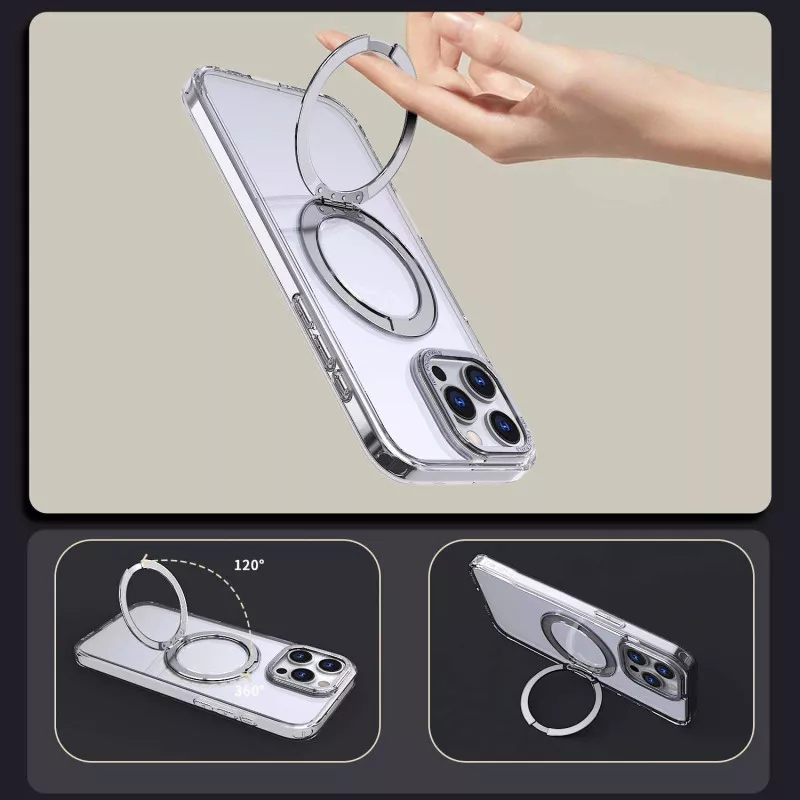 Чехол TPU+PC Empire with MagSafe and Ring для Apple iPhone 12 Pro (6.1") || Apple iPhone 12, Clear