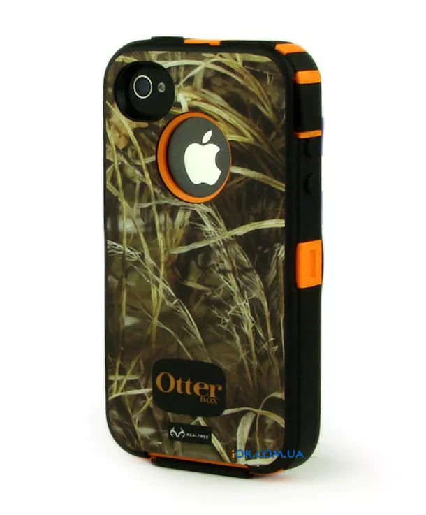 Чехол от ударов Otterbox Defender Series на iPhone 4/4S, черно-оранжевий