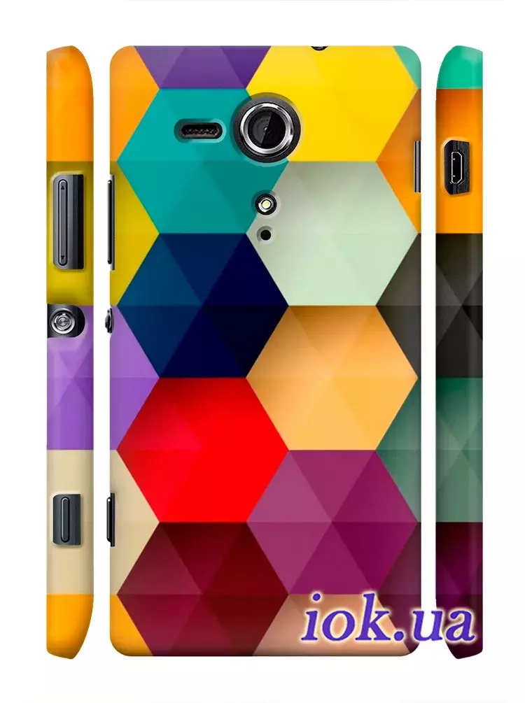 Чехол для Sony Xperia SP - Цветные узоры