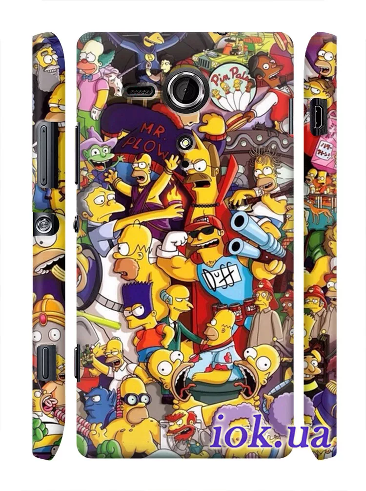 Чехол для Sony Xperia SP - Герои сериала The Simpsons