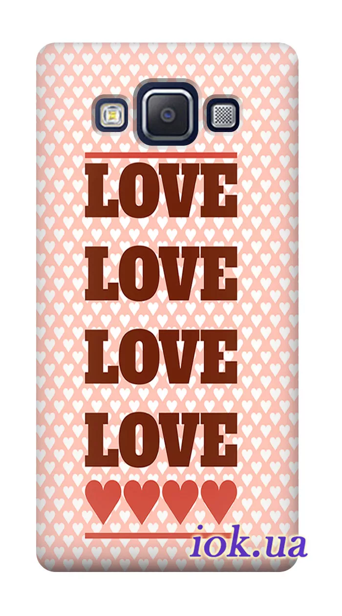Чехол для Galaxy A5 - Love сердечки