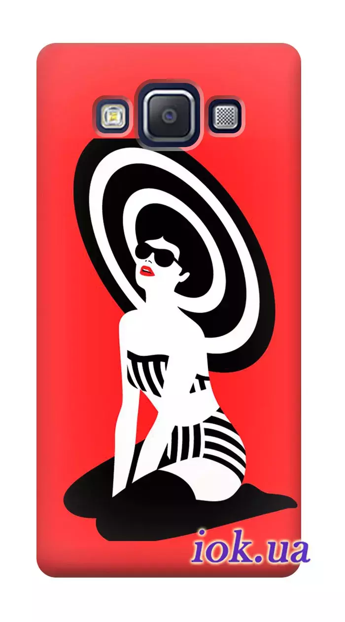 Чехол для Galaxy A5 - Девушка на пляже