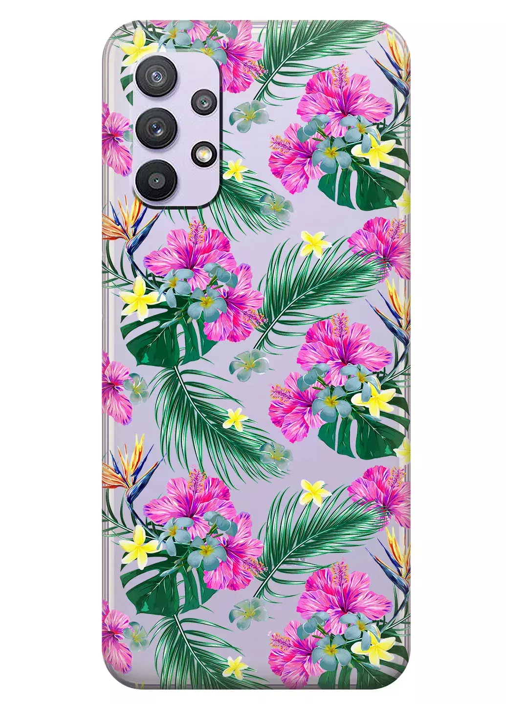 Чехол для Galaxy A32 - Тропические цветы