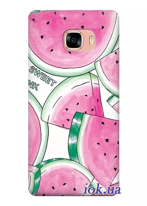 Чехол для Galaxy C7 - Sweet pink