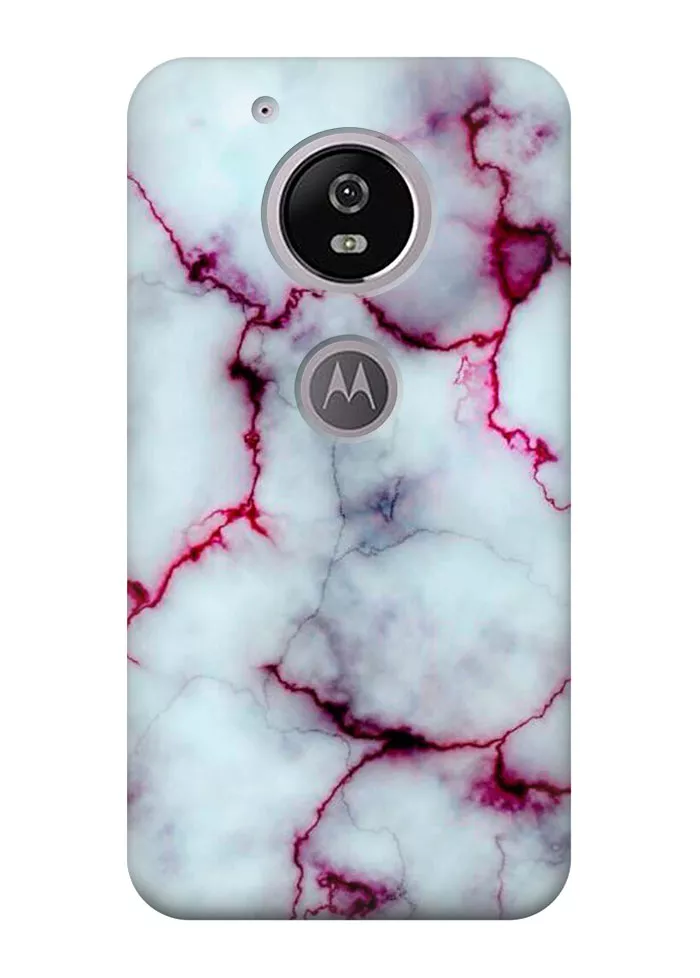 Чехол для Motorola Moto G5 - Розовый мрамор