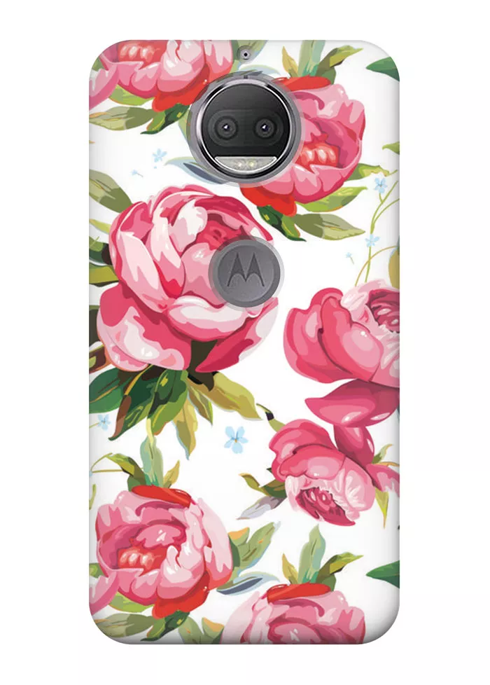 Чехол для Motorola Moto G5s Plus (XT1805) - Розовые пионы