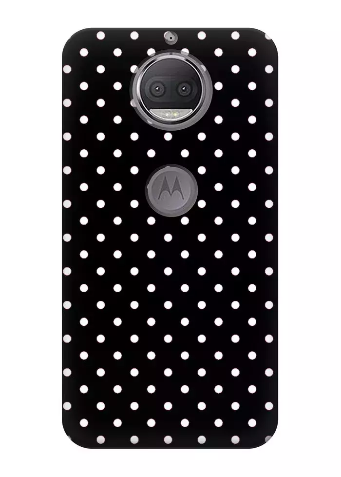 Чехол для Motorola Moto G5s Plus (XT1805) - Черно-белый горошек