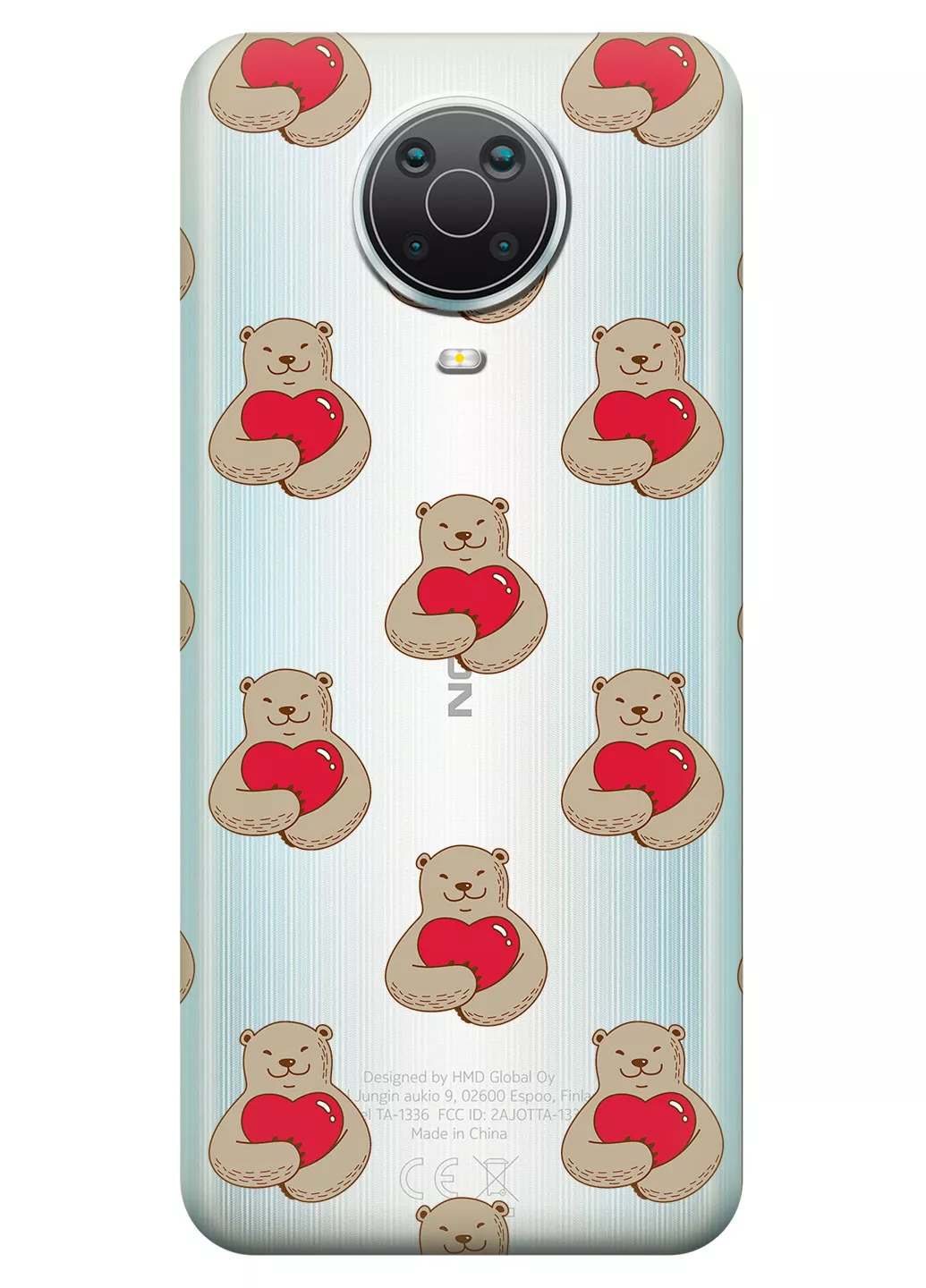 Чехол для Nokia G20 - Влюбленные медведи