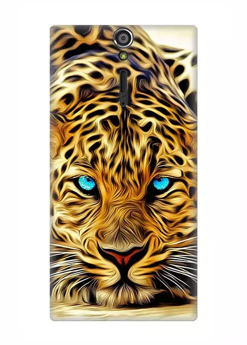 Чехол для Xperia S - Голубоглазый леопард