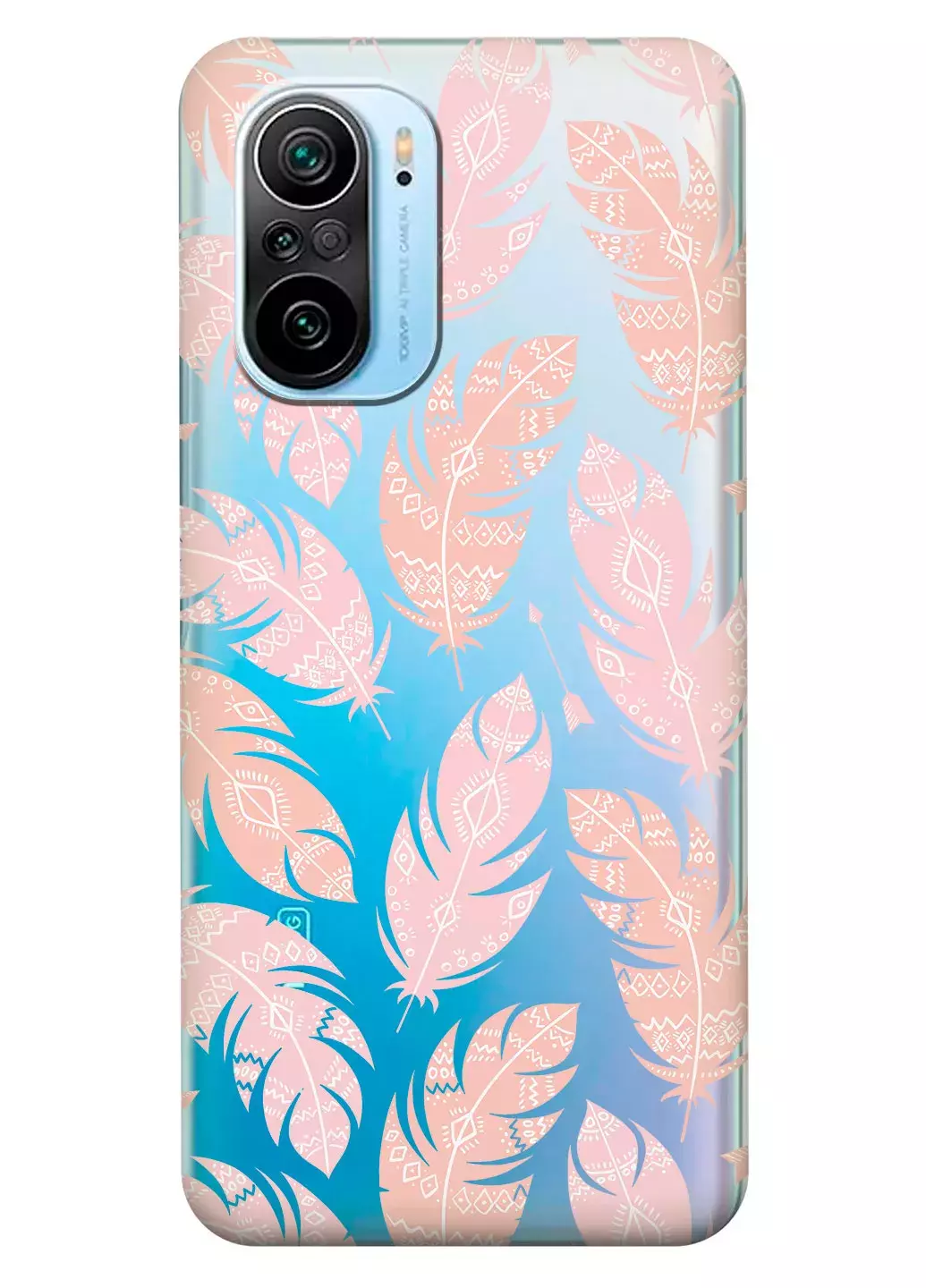 Чехол для Xiaomi Mi 11X Pro - Розовые перья