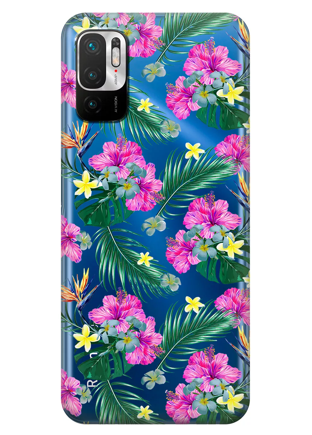 Чехол для Redmi Note 10 5G - Тропические цветы