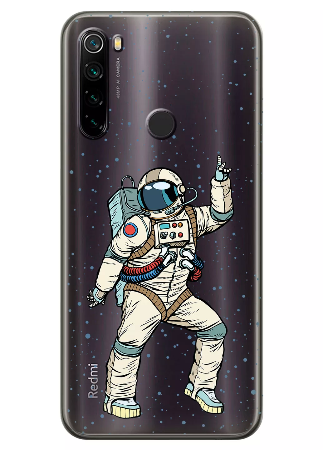Чехол для Redmi Note 8 2021 - Веселый космонавт