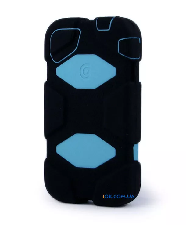 Чехол Griffin Survivo Armored на iPhone 4/4s, черный с синим