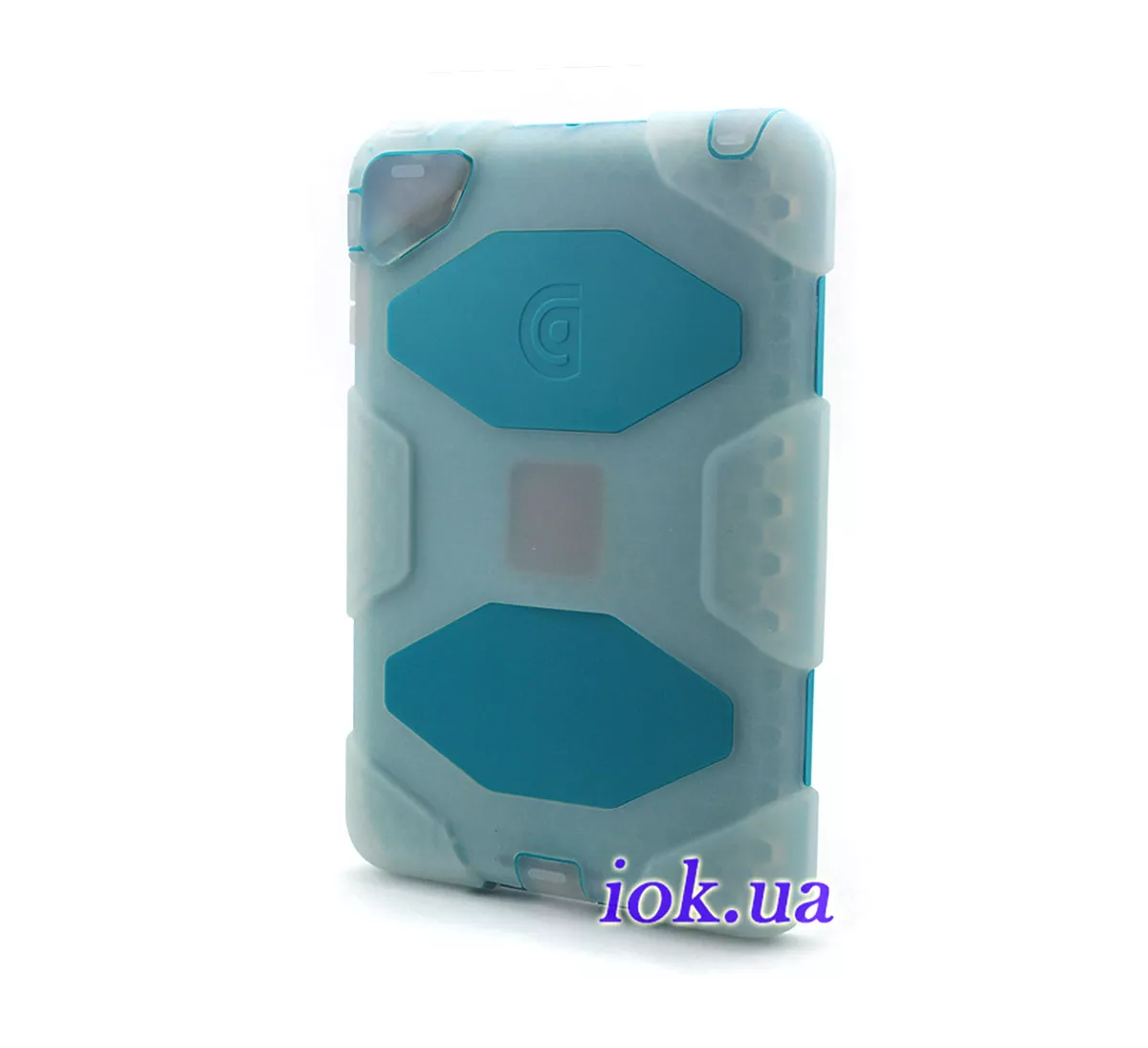 Резиновый чехол Griffin Survivor для iPad Mini 1/2, прозрачный, голубой