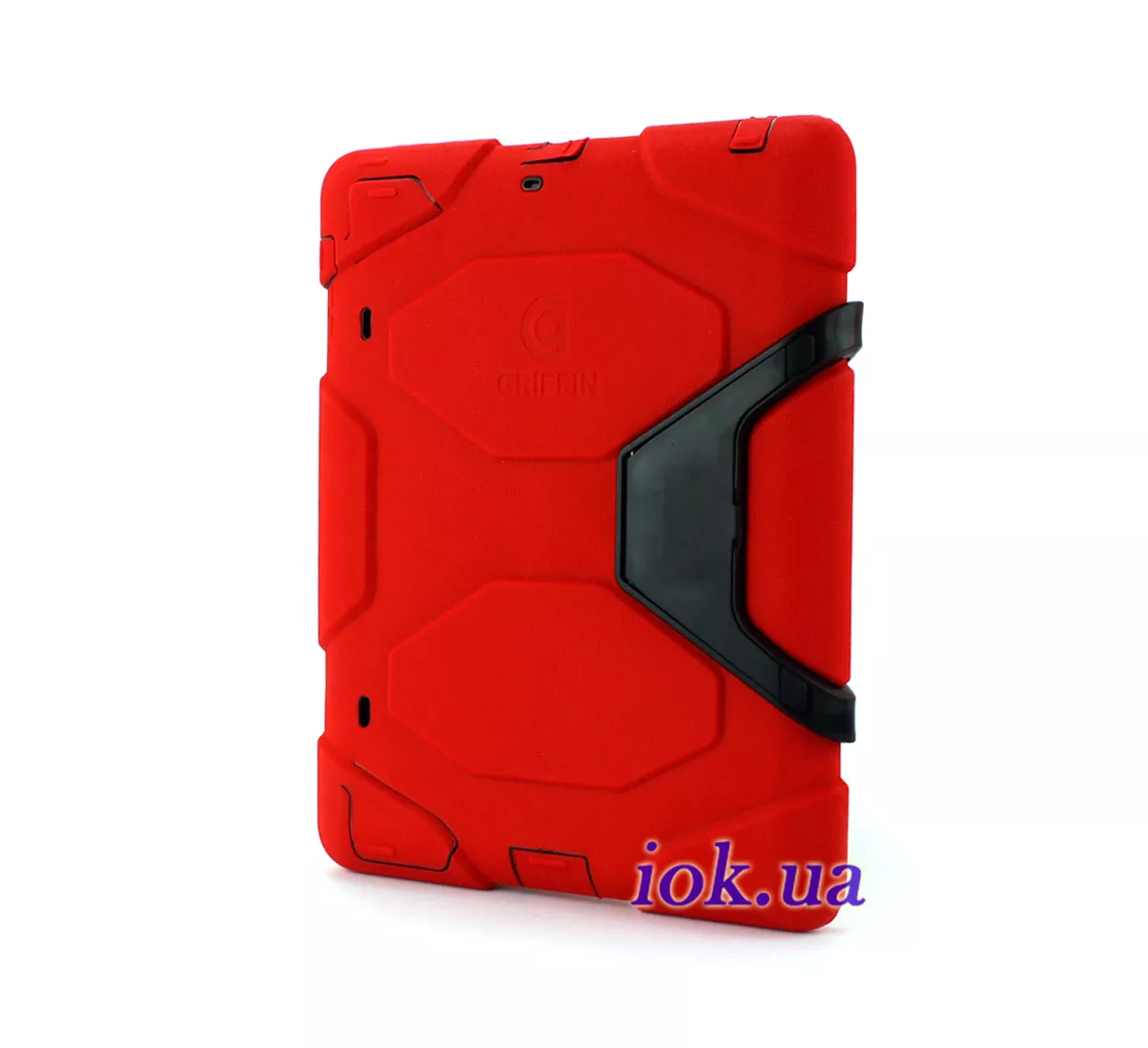Красный каучуковый чехол для iPad 2/3/4 - Griffin Survivor