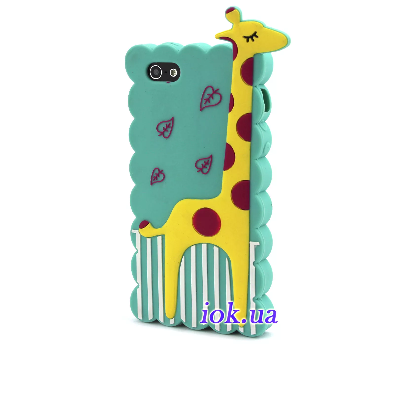 Чехол с жирафом для iPhone 5/5S, мятный