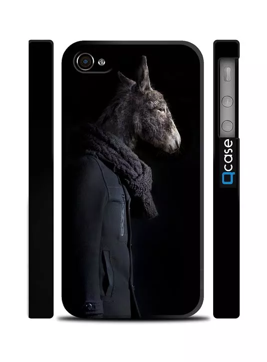 Чехол для iPhone 4, 4s с конем в пальто - Конь в пальто | Qcase