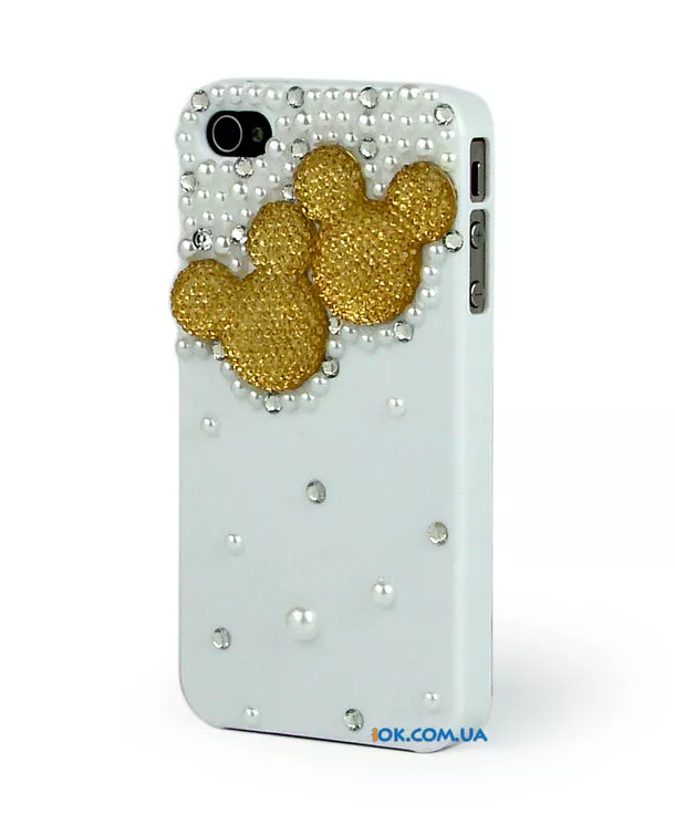 Чехол для девочек с Микки Маусом из страз к Apple iPhone 4 / 4S