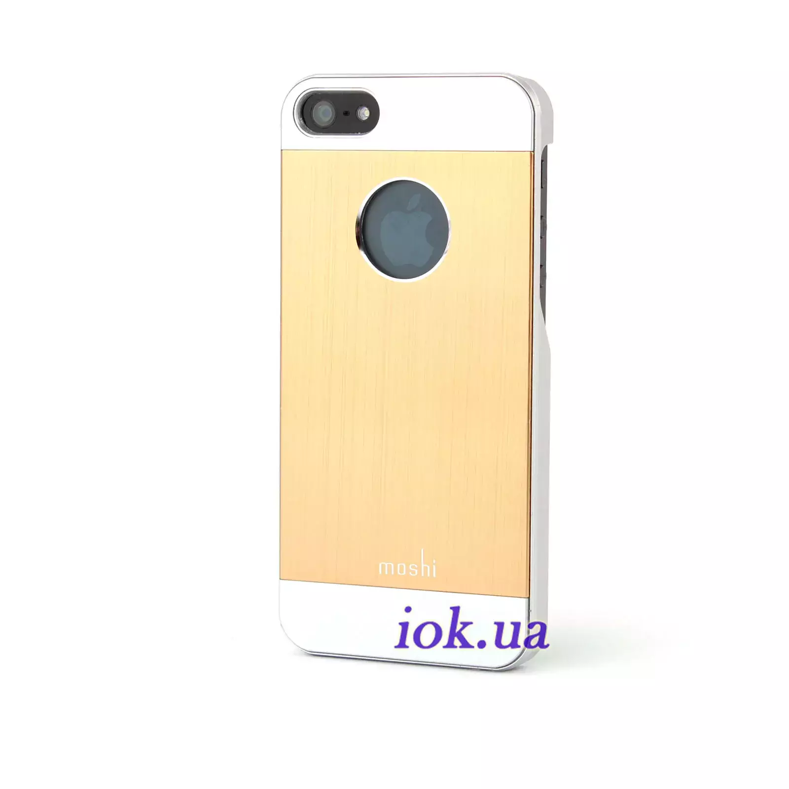 Золотой чехол с металлической вставкой для iPhone 5/5S - Moschi iGlaze