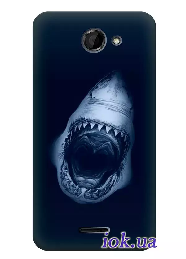 Прикольный чехол для HTC Desire 516 с акулой