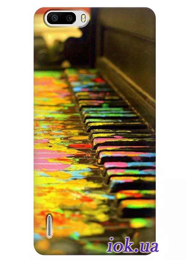 Цветной чехол с пианино для Huawei Honor 6 Plus