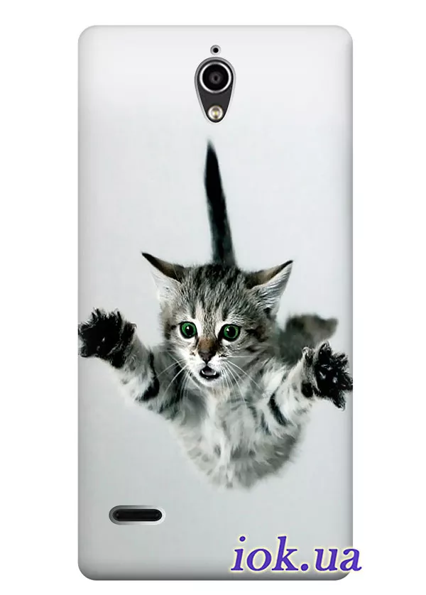 Чехол для Huawei Ascend G700 - Летающий котенок