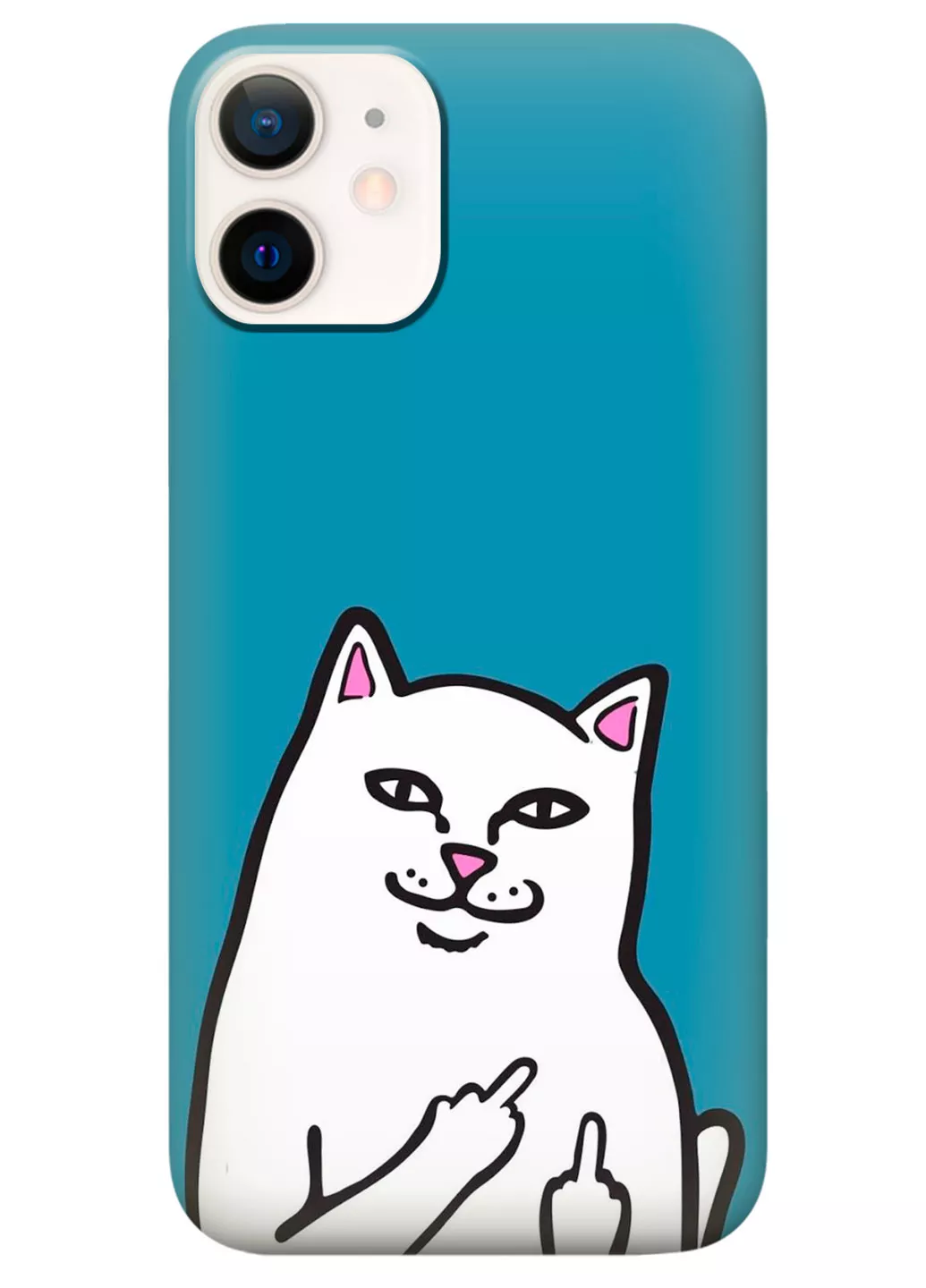 Чехол для iPhone 12 Mini - Кот с факами