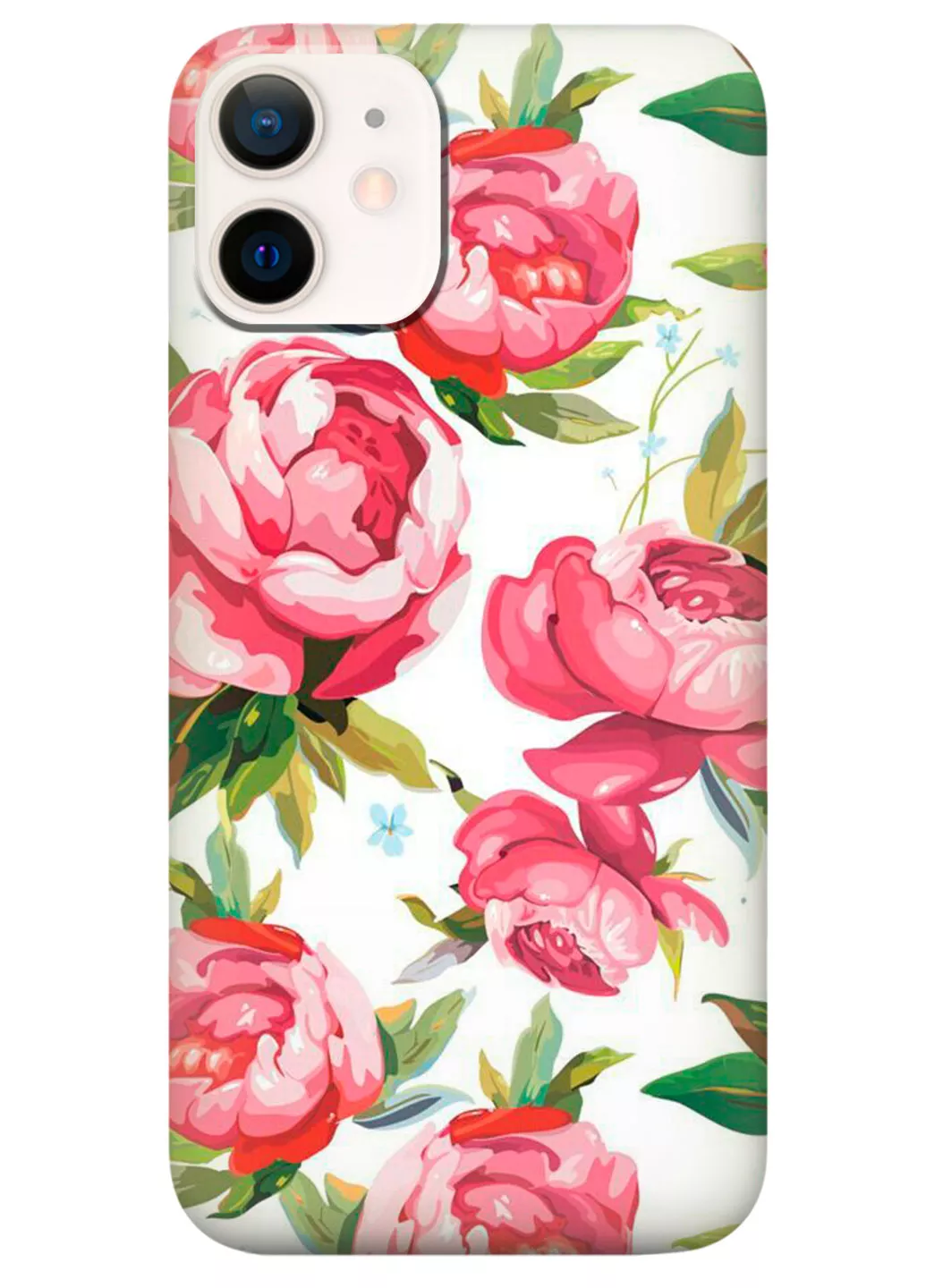 Чехол для iPhone 12 Mini - Розовые пионы