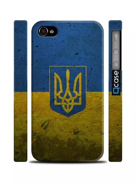 Чехол для iPhone 4, 4s с национальными символами Украины - Ukraine logo| Qcase