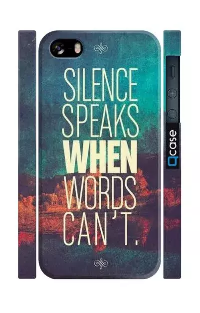 Чехол для iPhone 5, 5s Для любителей тишины - Silence speaks | Qcase