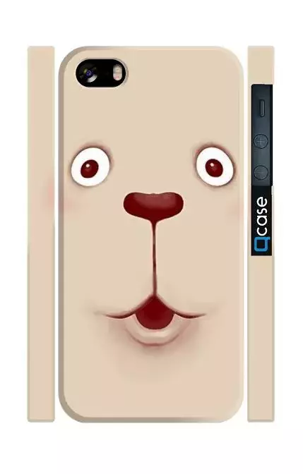 Чехол для iPhone 5, 5s c мордочкой мишки - Bear face | Qcase