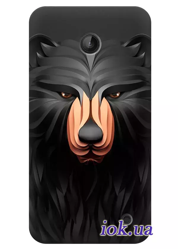 Мужской чехол с черным медведем для Nokia Lumia 635
