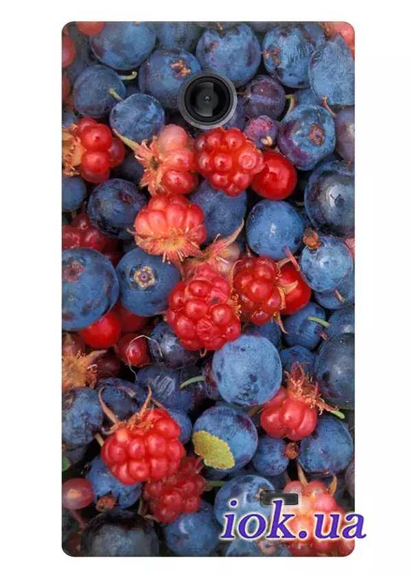 Чехол с ягодами для Nokia X Dual