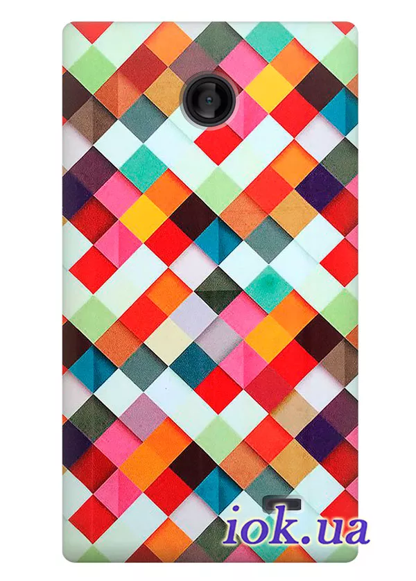 Красивый разноцветный чехол для Nokia X Dual