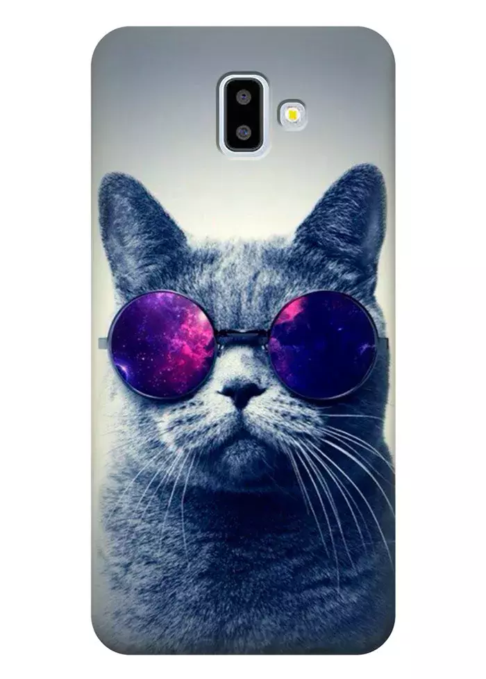 Чехол для Galaxy J6 Plus 2018 - Кот в очках