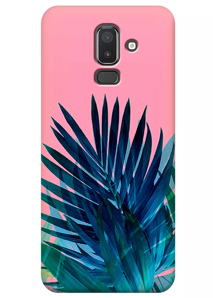Чехол для Galaxy J8 - Пальмовые листья