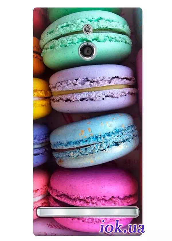 Чехол с цветным печеньем для Sony Xperia P
