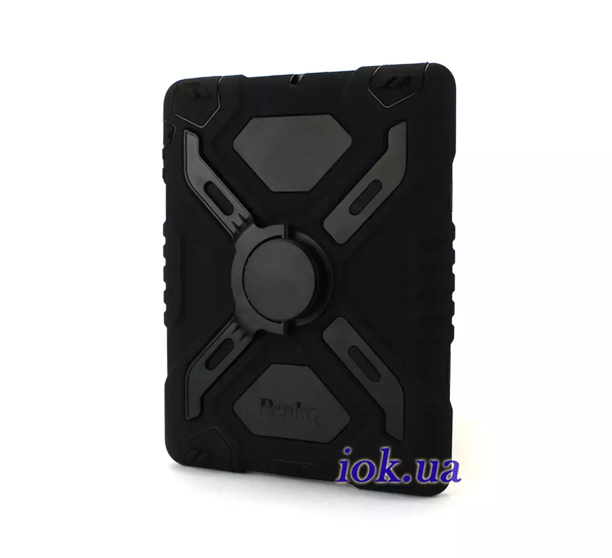 Бронированный резиновый чехол Pepkoo для iPad 2/3/4 - черный