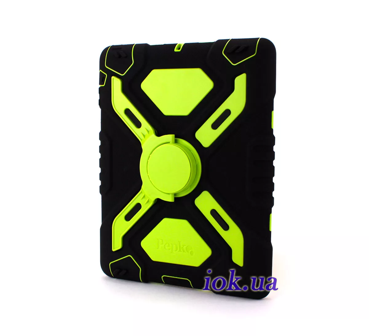 Противоударный чехол Pepkoo для iPad Air 2, черный с зеленым