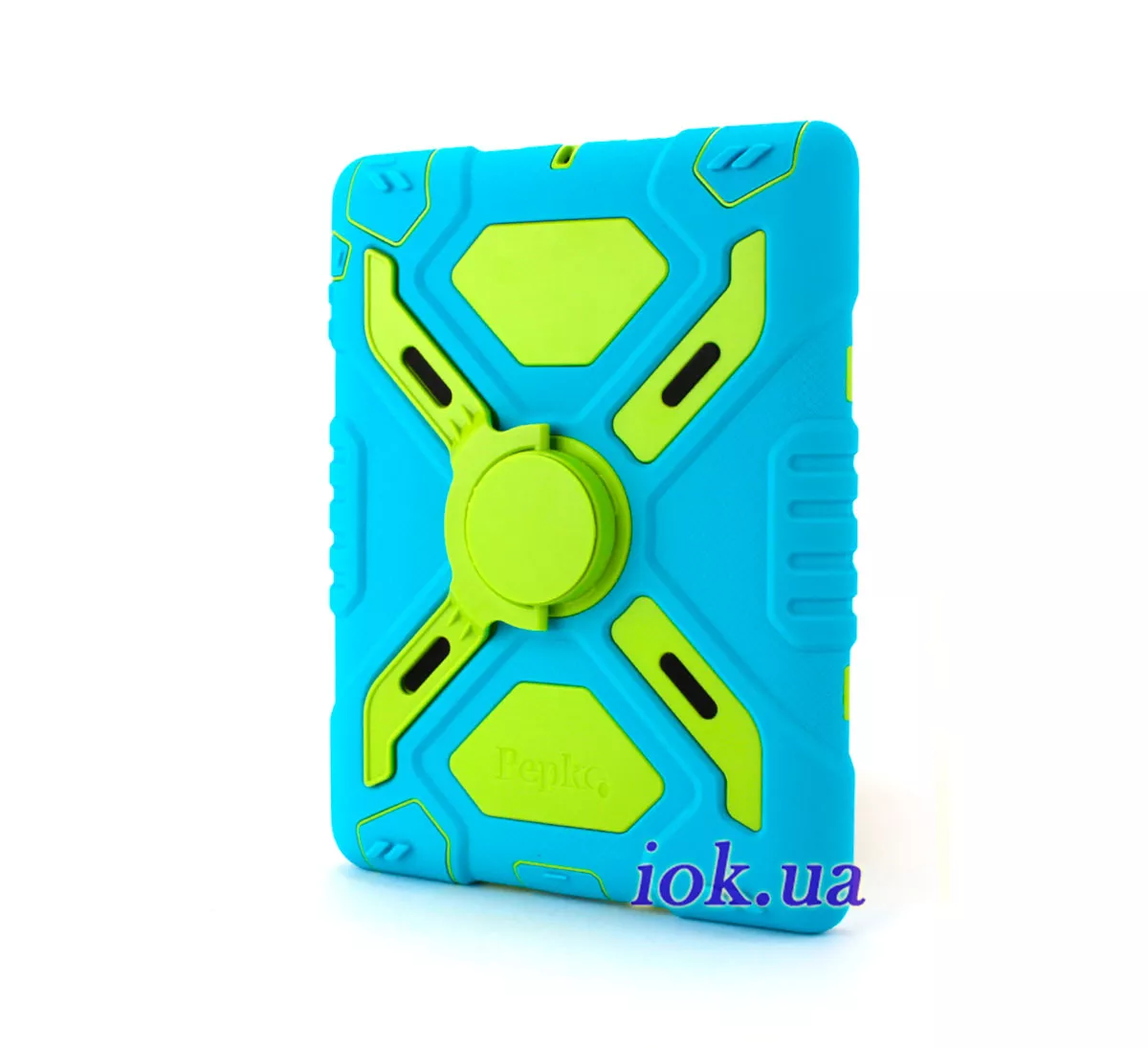 Противоударный чехол Pepkoo для iPad Air 2, голубой с зеленым
