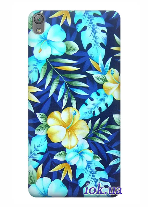Чехол для Sony Xperia E5 - Тропические цветы