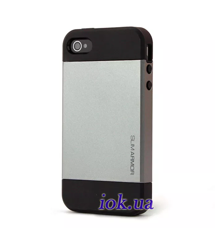 Чехол SGP Slim Armor для iPhone 4/4S, серый