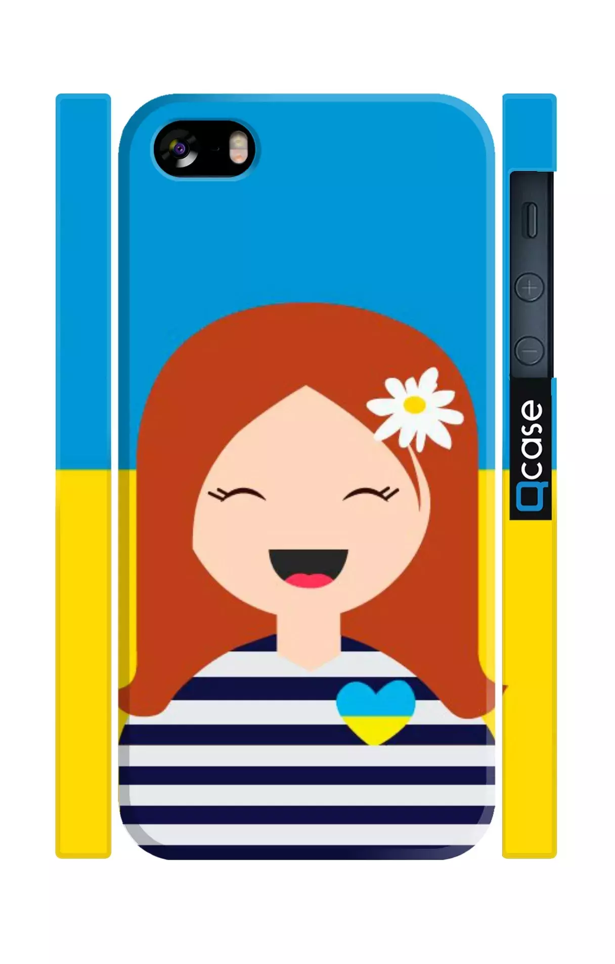Чехол для iPhone 5, 5s с красивой девушкой из Украины - Ukraine in heart